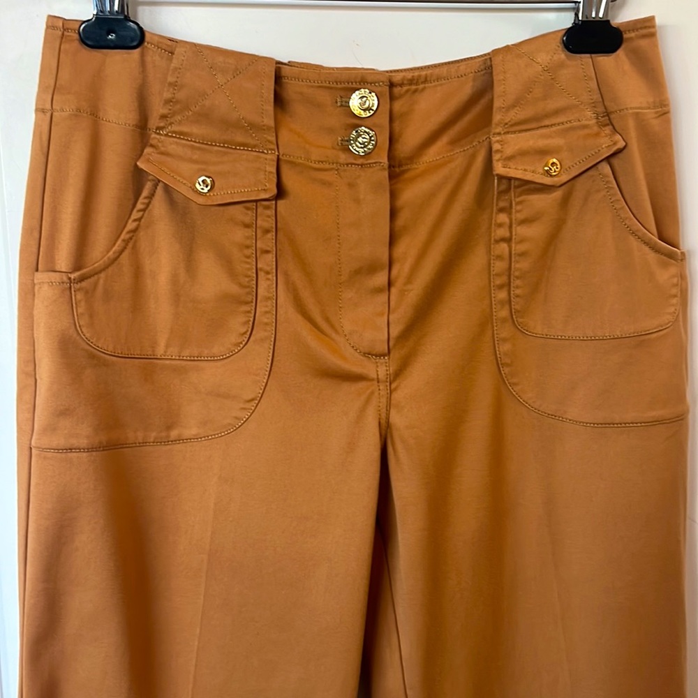 St. John Wide Leg Pants in Tan